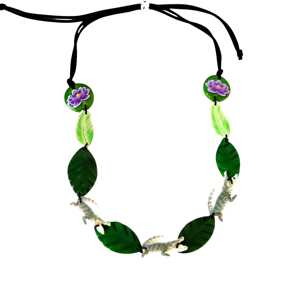 Everglades Alligators tagua necklace by Allie
